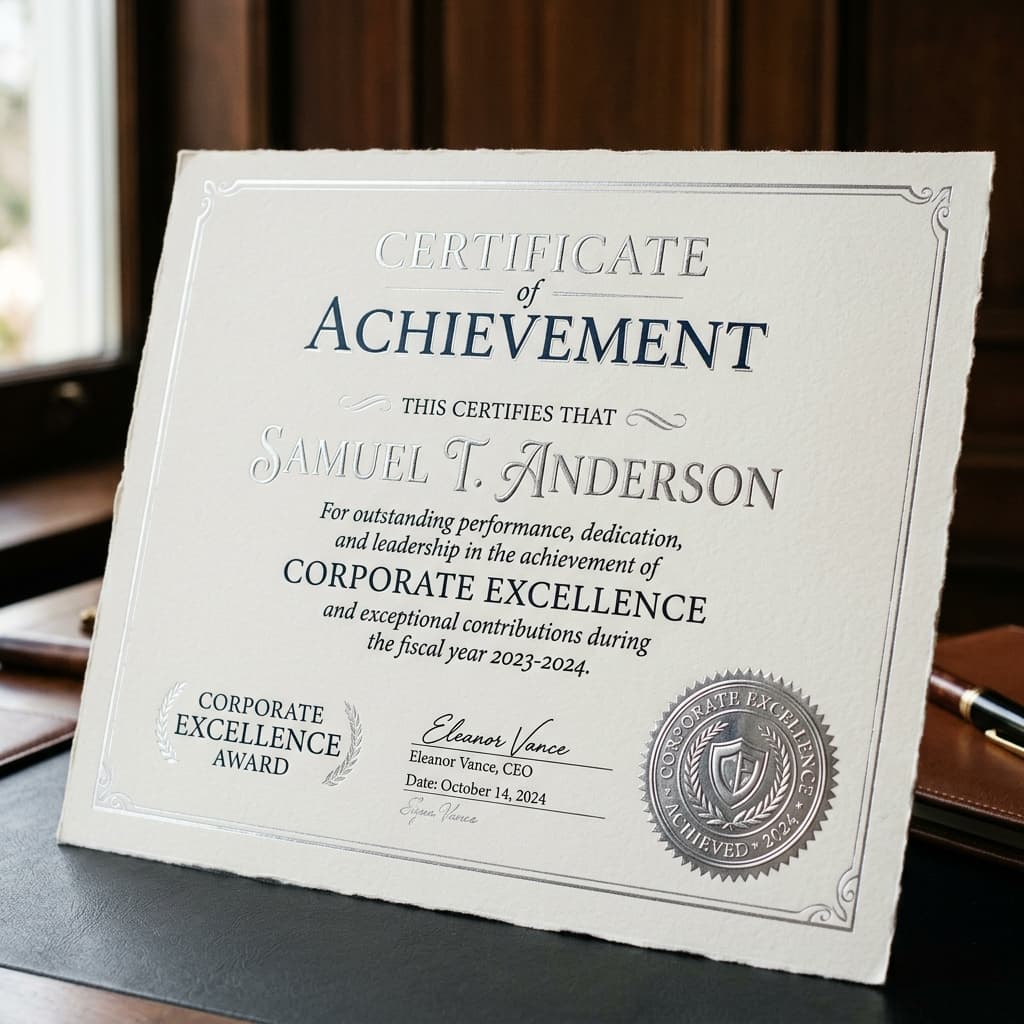 Certificate of Achievement: Celebrating Success and Milestones