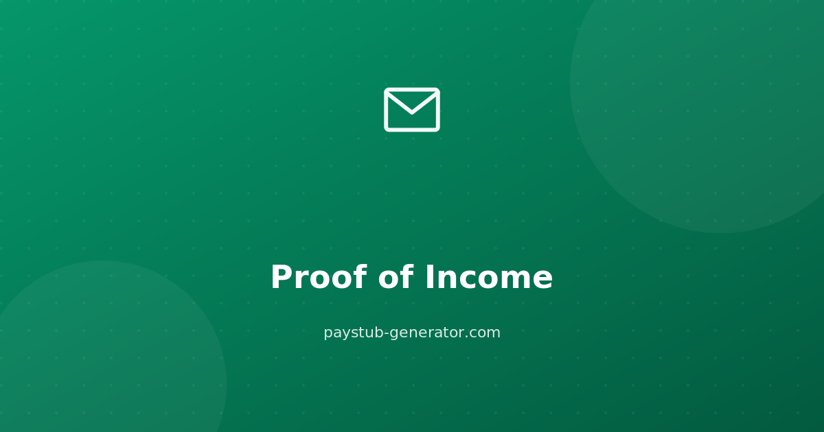 Proof of Income preview