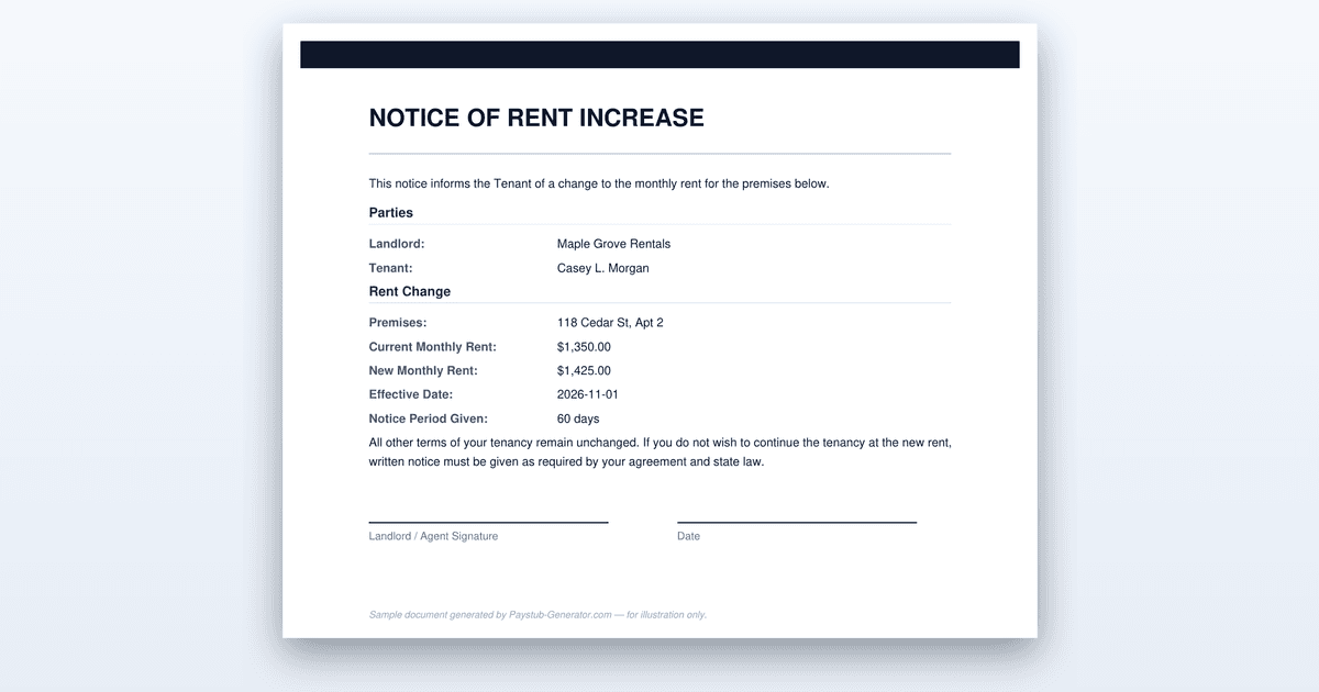 How to Raise Rent Legally: Notice, Limits, and the Letter