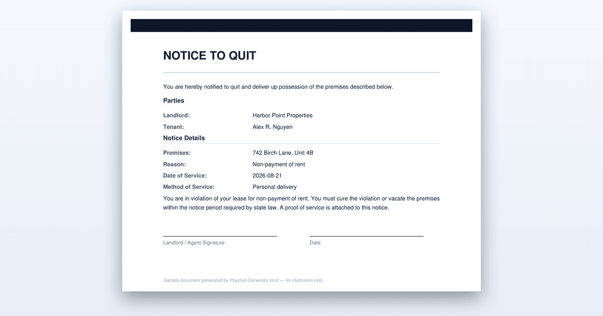 How to Serve an Eviction Notice Correctly