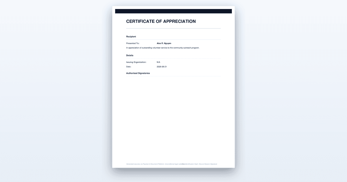 How to Write a Certificate of Appreciation That Means Something