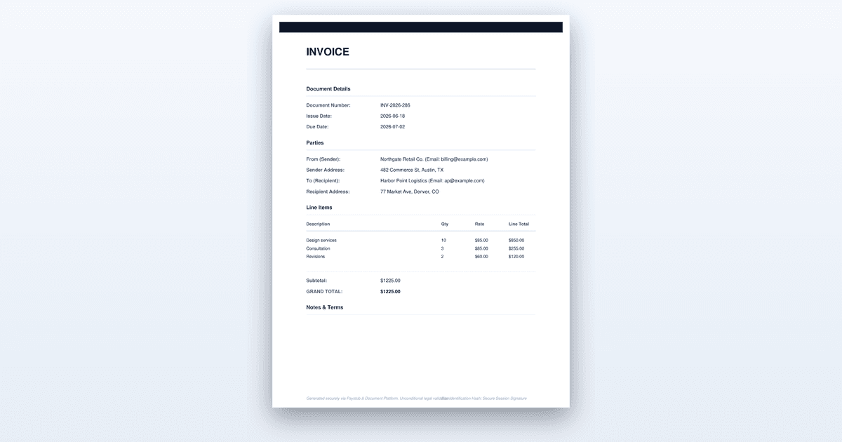 Price Quote preview