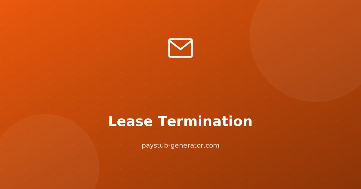 Lease Termination Order preview
