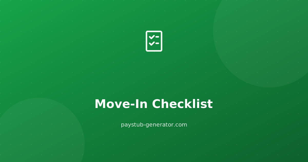 Move-In Inspection Checklist preview