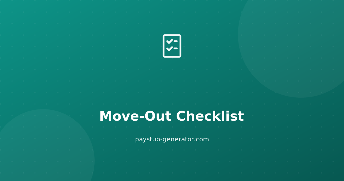 Move-Out Inspection Checklist preview