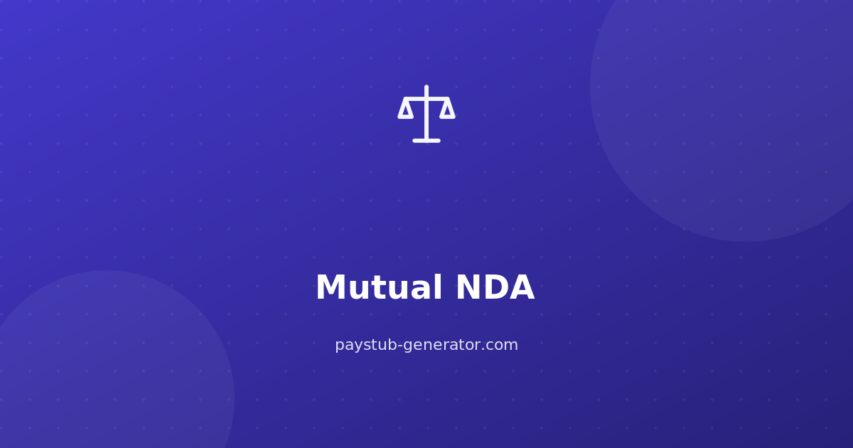 Non-Disclosure Agreement (NDA) preview