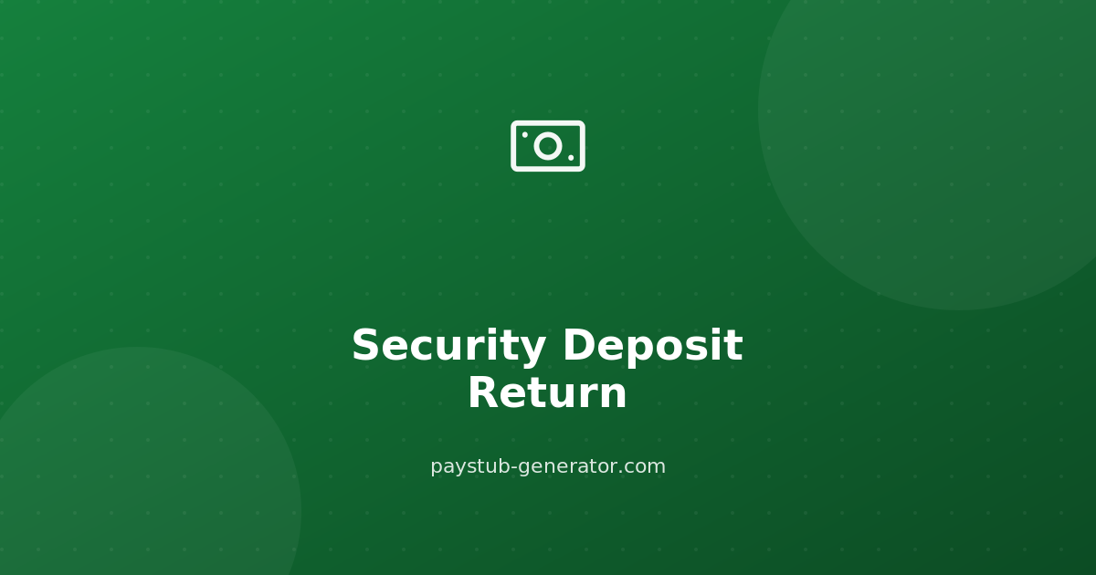 Security Deposit Return Status preview