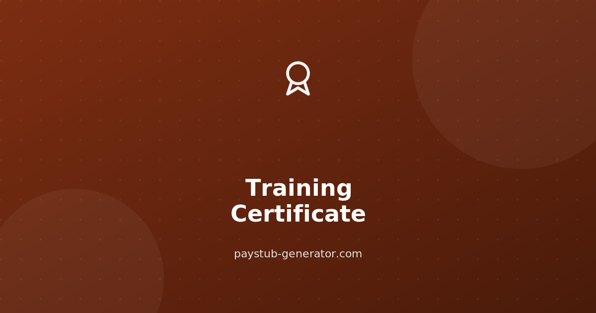 Professional Training Certificate preview