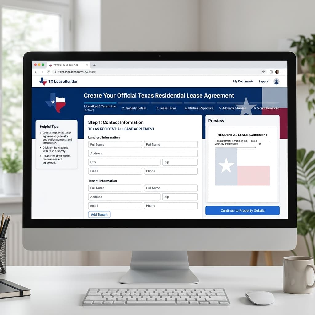 Texas Lease Agreement Template (Free PDF)