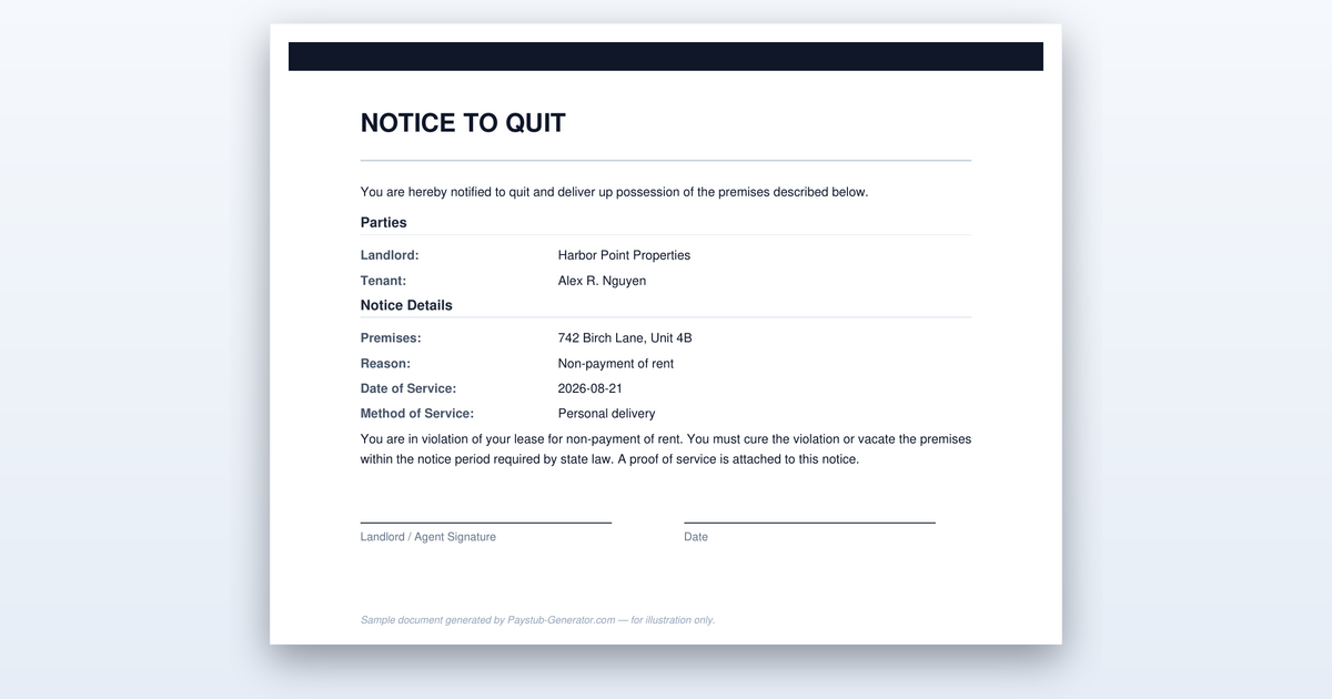 How to Serve an Eviction Notice Correctly