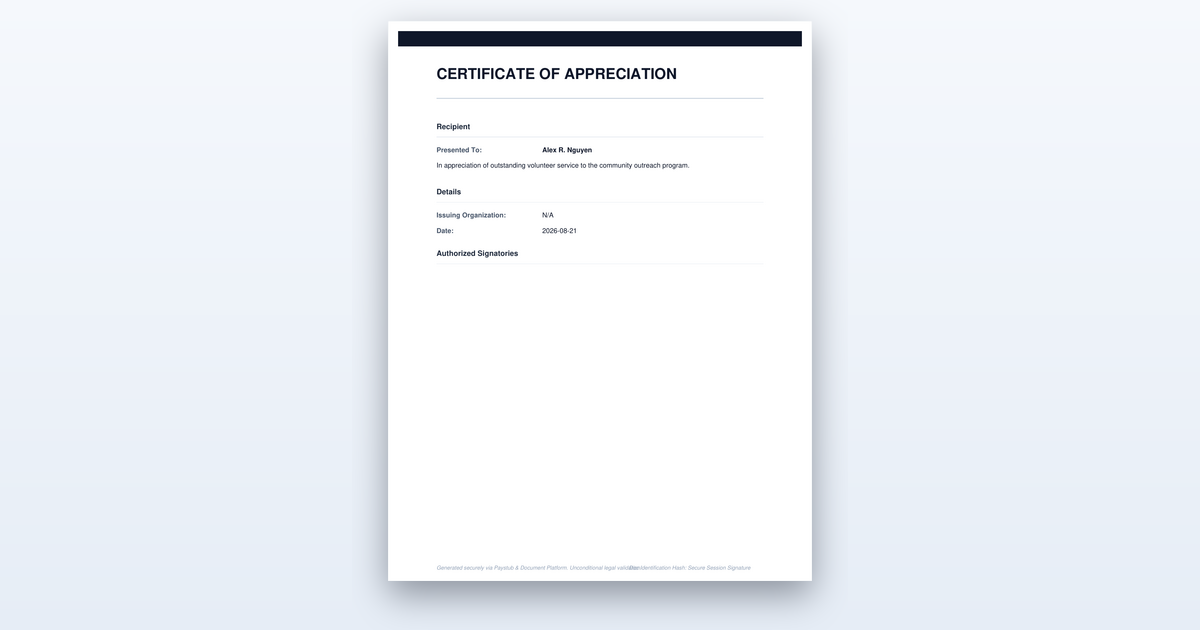 How to Write a Certificate of Appreciation That Means Something
