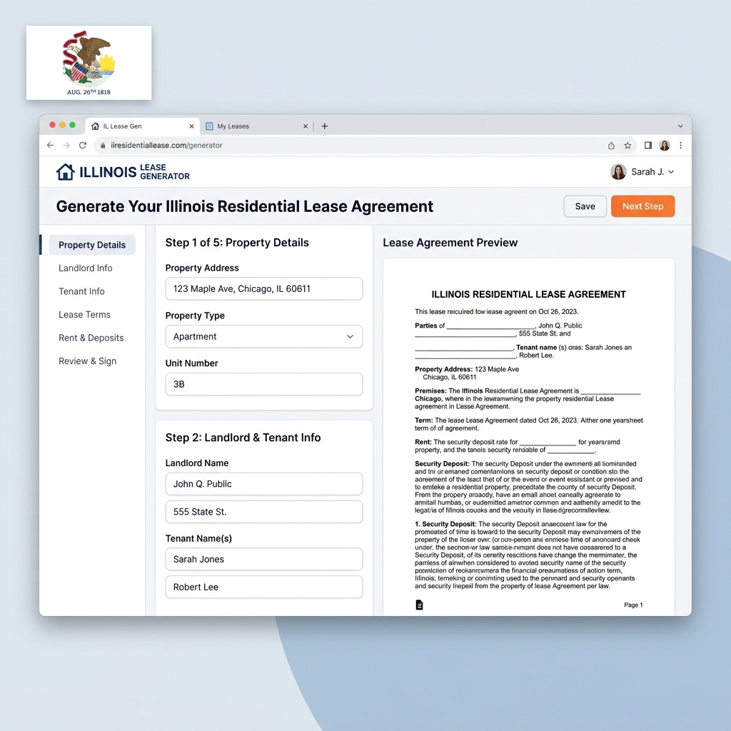 Illinois Lease Agreement Mockup